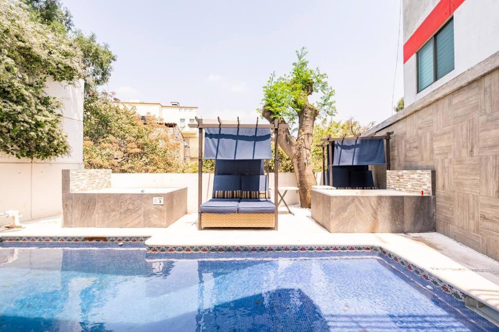 Loft Arte Y Diseno, Terraza, Asador, 3 Pantallas "Cuernavaca Somos El Unico Airbn Que Te Ofrece 2 Exclusivos Jacuzzis Profesionales Con Agua Caliente Y Sistema De Hidromasaje, Tipo Spa" Fraccionamiento Vigilancia 24 Horas Apartment Exterior foto